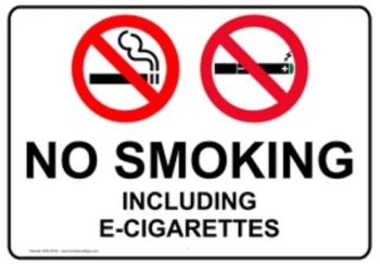 E-cigarettes are also banned in some establishments. E-cigarettes are also banned in some establishments.