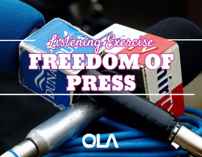 Ejercicio de listening sobre la libertad de prensa