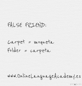 False Friend: "Carpet - Folder"