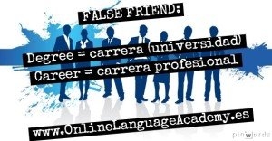 False Friend: "Degree - Career"